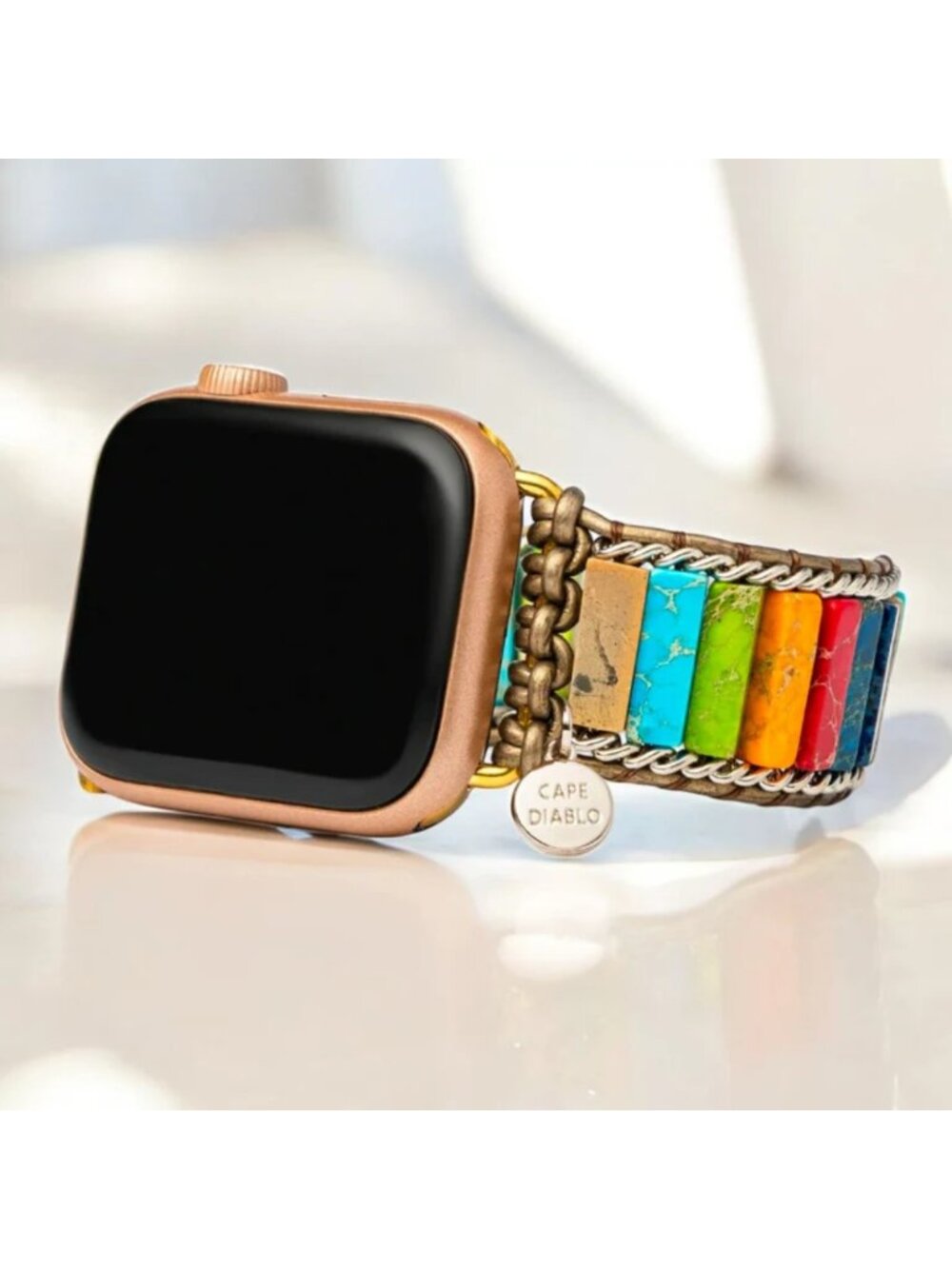 Cape Diablo Genuine Stone Handmade Apple Watch Band NWT